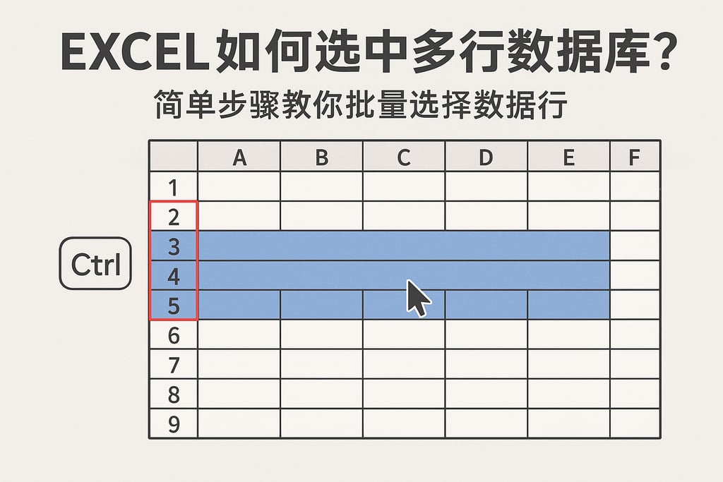 excel如何选中多行数据库？简单步骤教你批量选择数据行