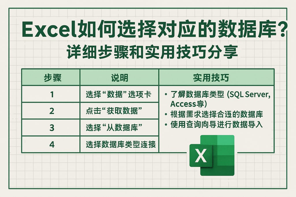excel如何选择对应的数据库？详细步骤和实用技巧分享