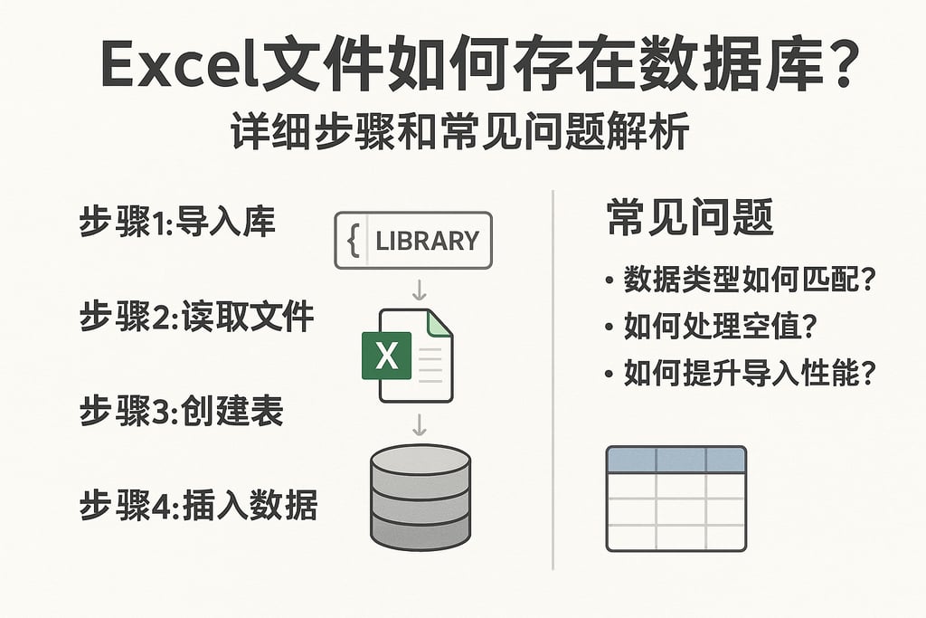 excel文件如何存在数据库？详细步骤和常见问题解析