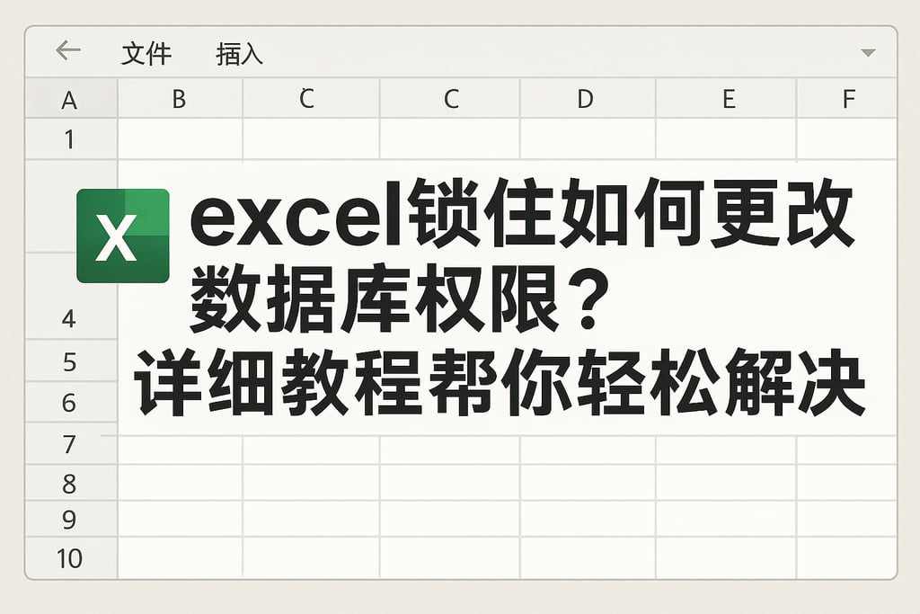 excel锁住如何更改数据库权限？详细教程帮你轻松解决