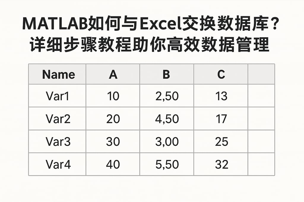 matlab如何与excel交换数据库？详细步骤教程助你高效数据管理