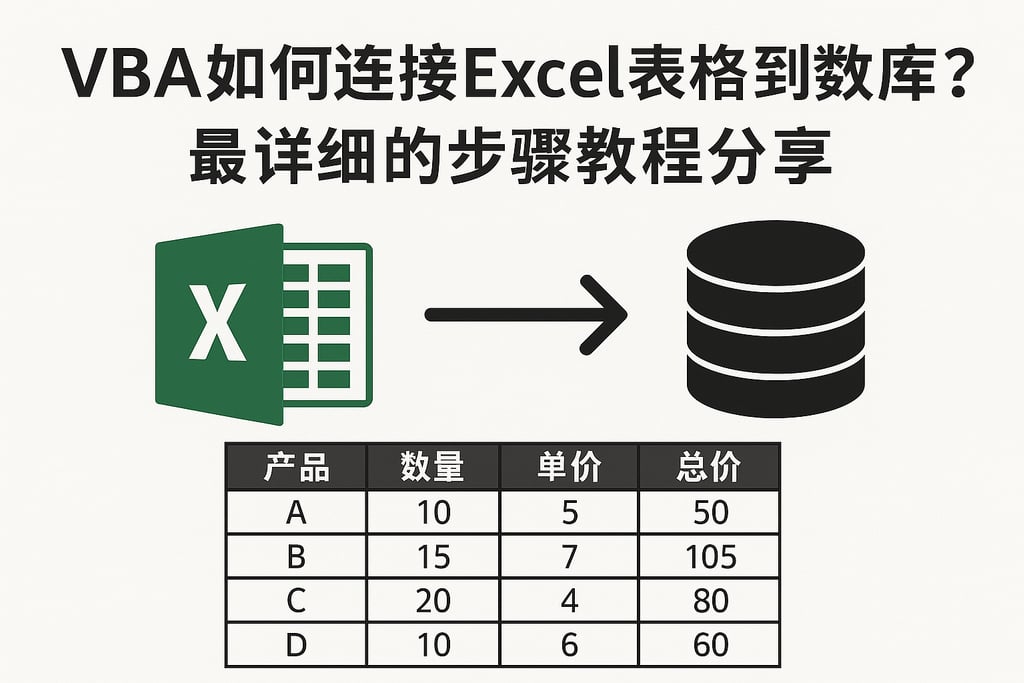 vba如何连接excel表格数据库数据库？最详细的步骤教程分享