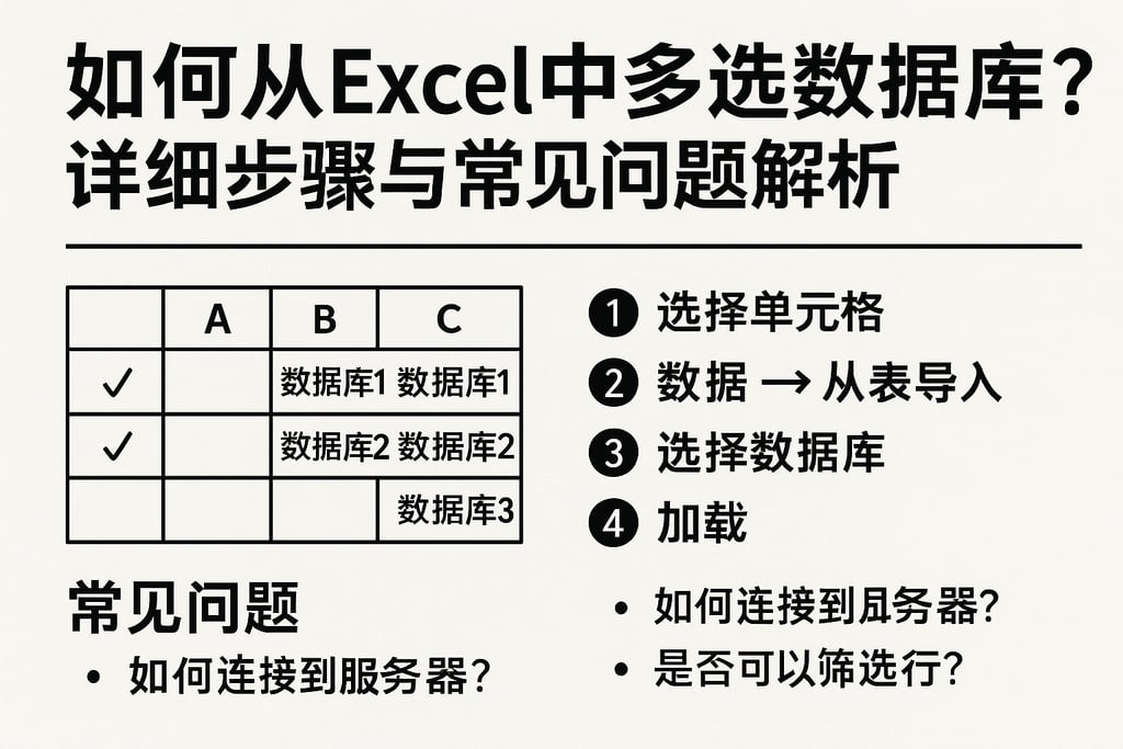 如何从Excel中多选数据库？详细步骤与常见问题解析