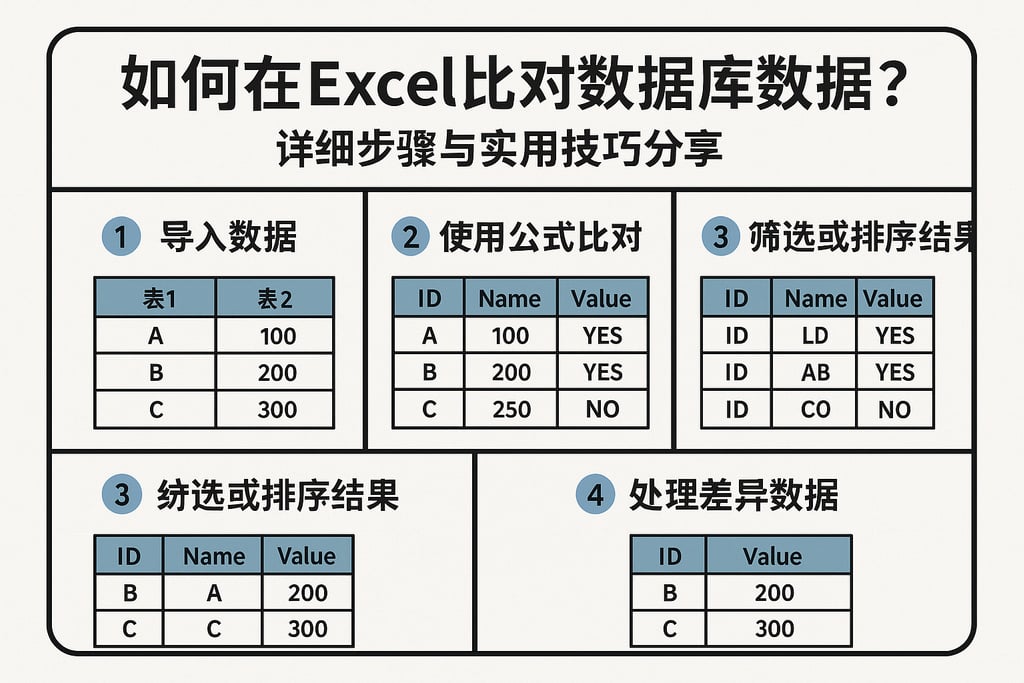 如何在Excel比对数据库数据？详细步骤与实用技巧分享