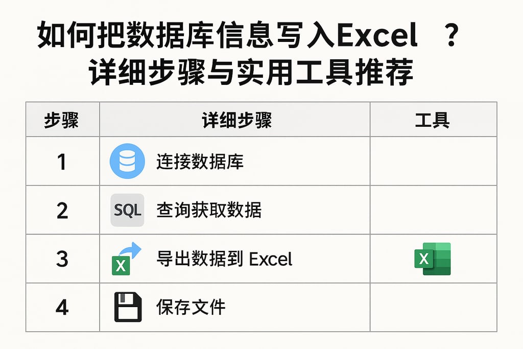 如何把数据库信息写入Excel？详细步骤与实用工具推荐