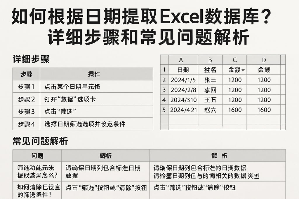如何根据日期提取excel数据库？详细步骤和常见问题解析