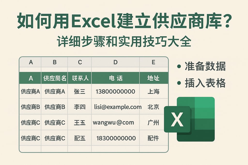 如何用Excel建立供应商库？详细步骤和实用技巧大全