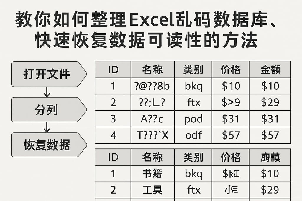 教你如何整理Excel乱码数据库，快速恢复数据可读性的方法