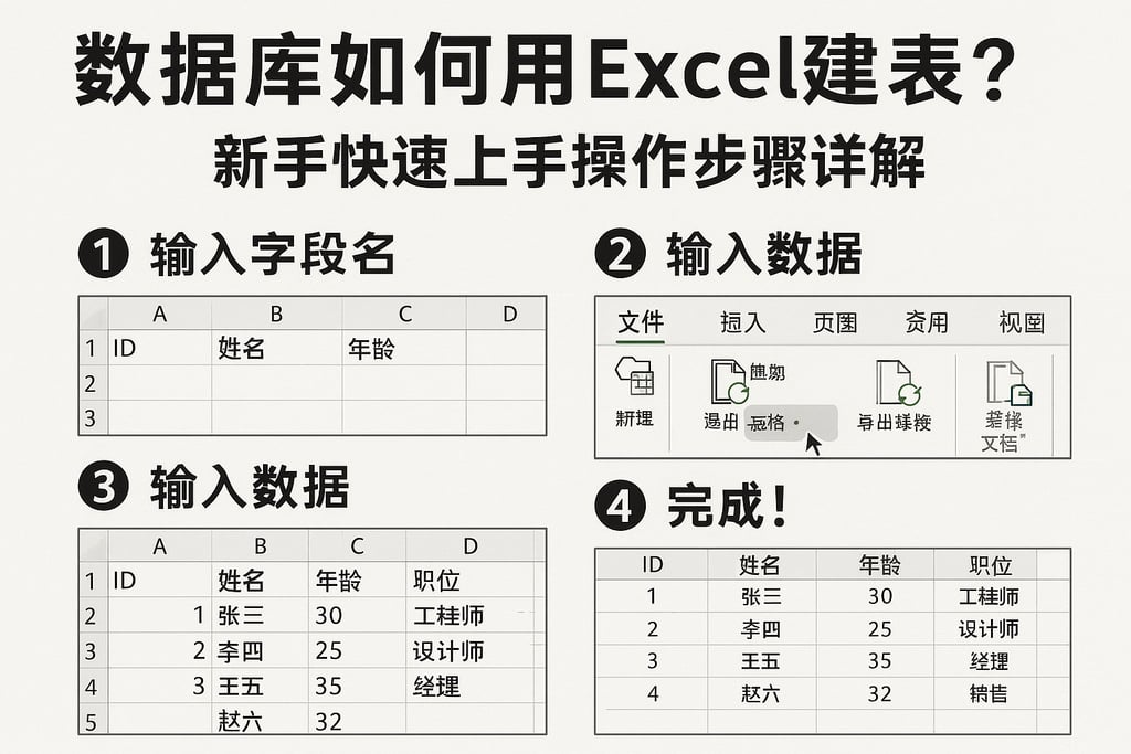 数据库如何用Excel建表？新手快速上手操作步骤详解