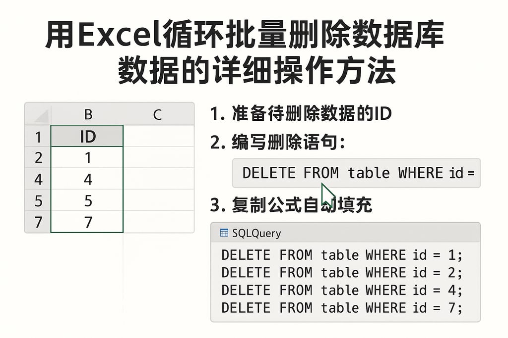 用Excel循环批量删除数据库数据的详细操作方法