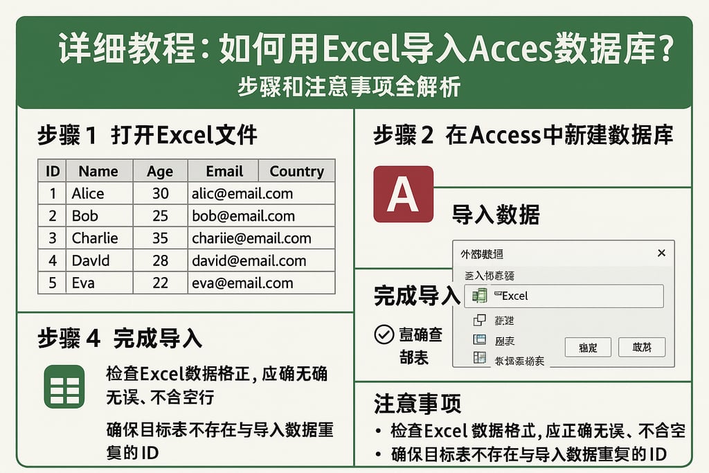 详细教程：如何用Excel导入Access数据库？步骤和注意事项全解析