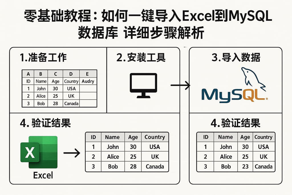 零基础教程：如何一键导入Excel到MySQL数据库，详细步骤解析