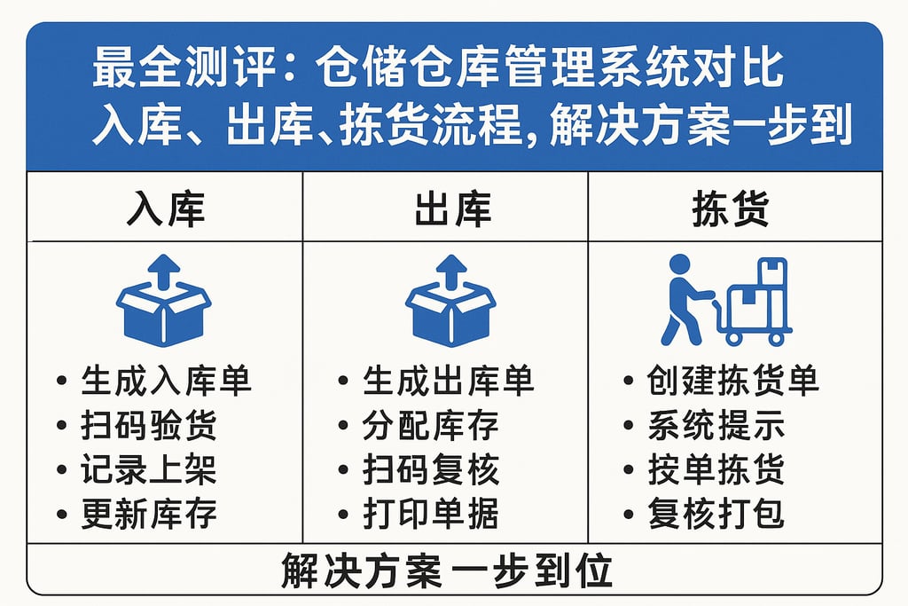 最全测评:仓储仓库管理系统对比入库、出库、拣货流程,解决方案一步到位 | 零代码企业数字化知识站