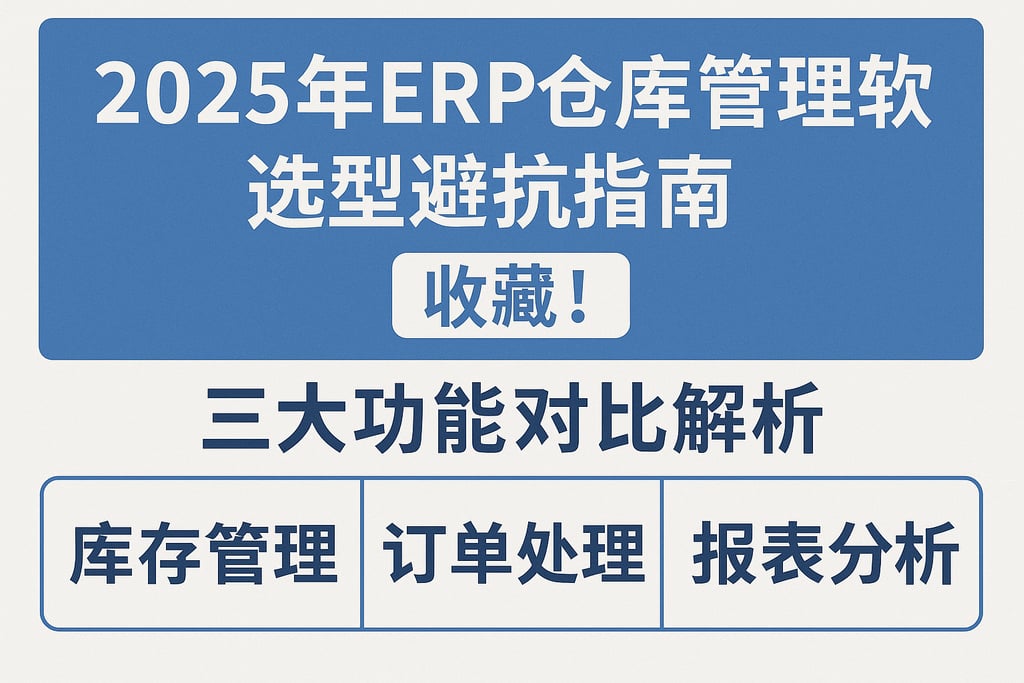 2025年ERP仓库管理软件选型避坑指南，收藏！三大功能对比解析