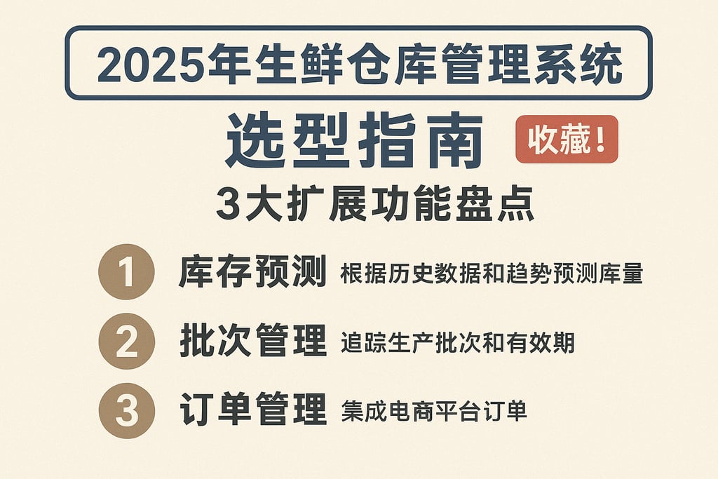 2025年生鲜仓库管理系统选型指南，收藏！3大扩展功能盘点