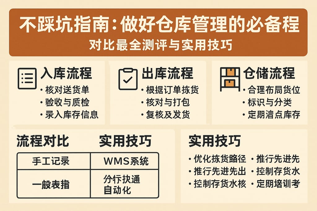 不踩坑指南：做好仓库管理的必备流程，对比最全测评与实用技巧