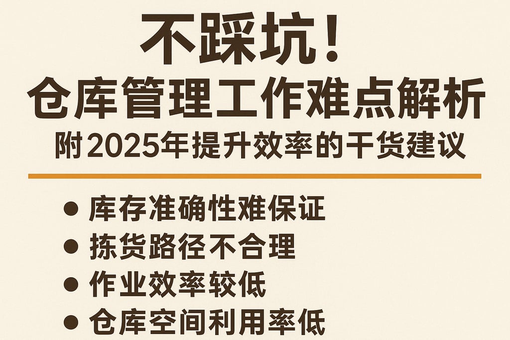 不踩坑！仓库管理工作难点解析，附2025年提升效率的干货建议