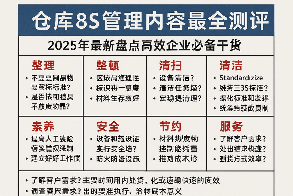 仓库8S管理内容最全测评，2025年最新盘点高效企业必备干货
