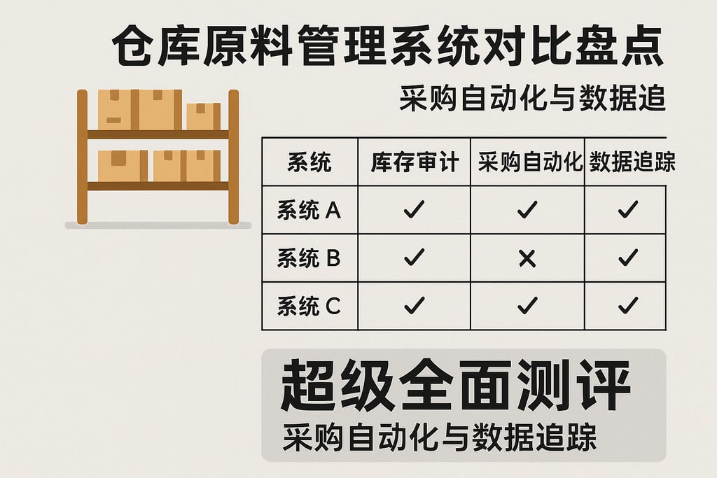 仓库原料管理系统对比盘点，采购自动化与数据追踪超级全面测评