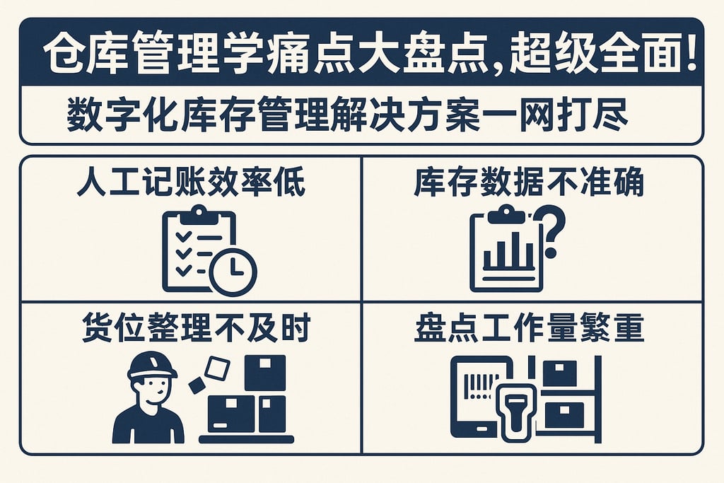 仓库管理学痛点大盘点，超级全面！数字化库存管理解决方案一网打尽