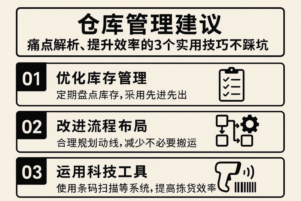 仓库管理建议痛点解析，提升效率的3个实用技巧不踩坑