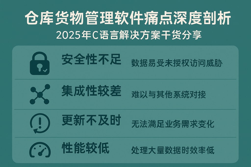 仓库货物管理软件痛点深度剖析，2025年c语言解决方案干货分享