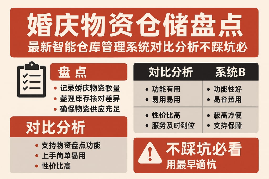 婚庆物资仓储盘点，最新智能仓库管理系统对比分析不踩坑必看