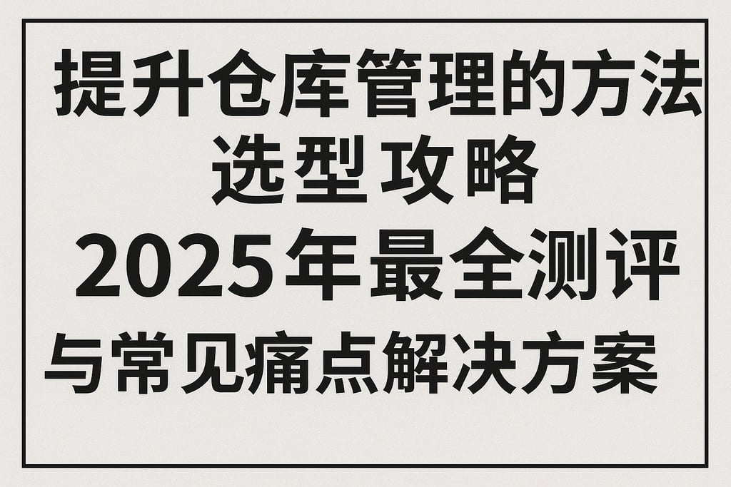 提升仓库管理的方法选型攻略，2025年最全测评与常见痛点解决方案