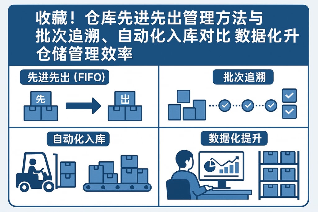 收藏！仓库先进先出管理方法与批次追溯、自动化入库对比，数据化提升仓储管理效率