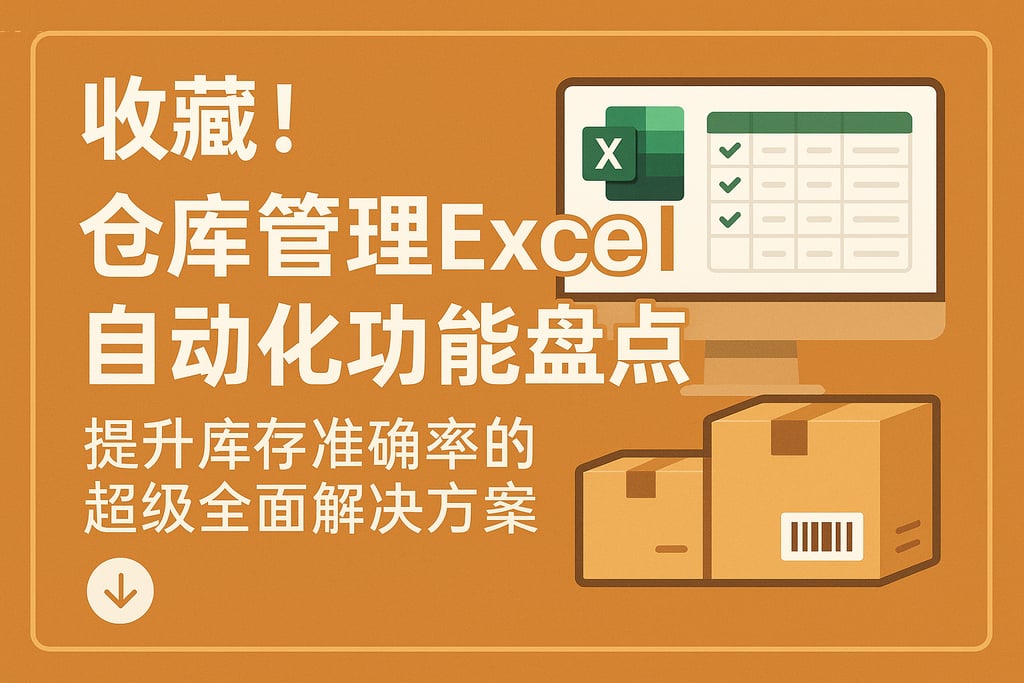收藏！仓库管理excel自动化功能盘点，提升库存准确率的超级全面解决方案