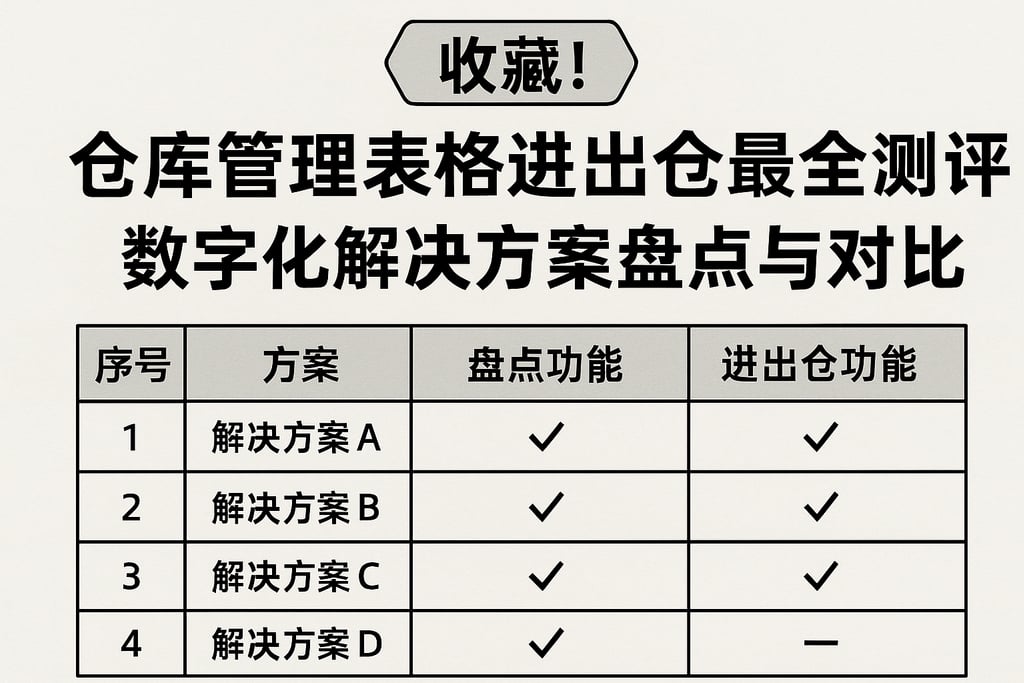收藏！仓库管理表格进出仓最全测评，数字化解决方案盘点与对比