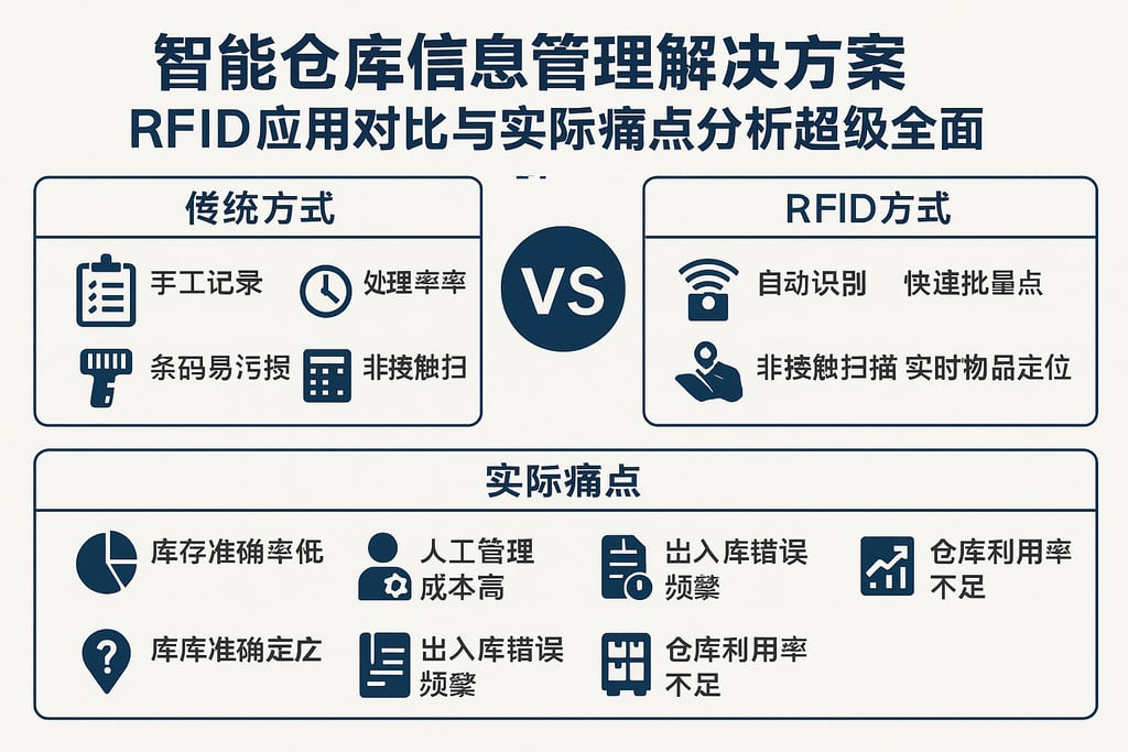 智能仓库信息管理解决方案，RFID应用对比与实际痛点分析超级全面