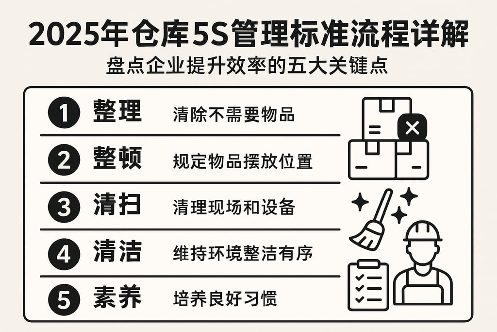 2025年仓库5S管理标准流程详解，盘点企业提升效率的五大关键点 | 零代码企业数字化知识站
