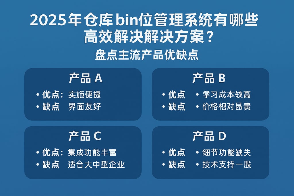 2025年仓库bin位管理系统有哪些高效解决方案？盘点主流产品优缺点