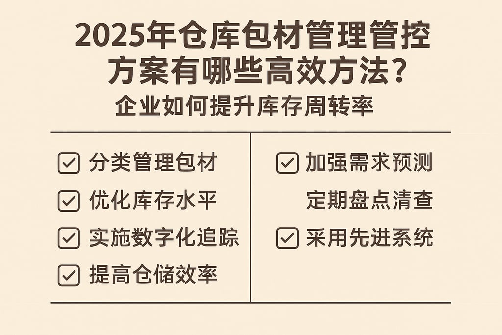 2025年仓库包材管理管控方案有哪些高效方法？企业如何提升库存周转率