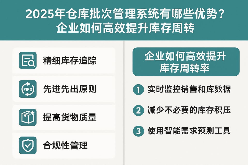 2025年仓库批次管理系统有哪些优势？企业如何高效提升库存周转率