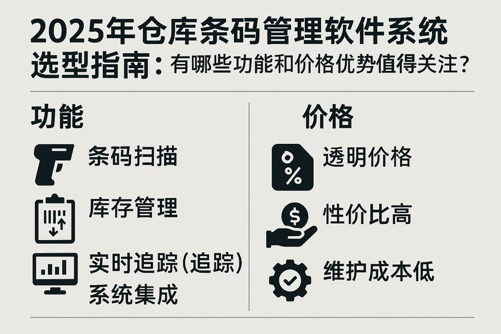 2025年仓库条码管理软件系统选型指南：有哪些功能和价格优势值得关注？