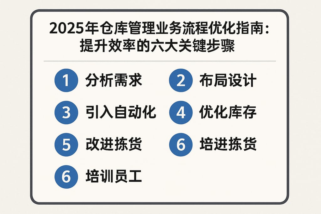 2025年仓库管理业务流程优化指南：提升效率的六大关键步骤