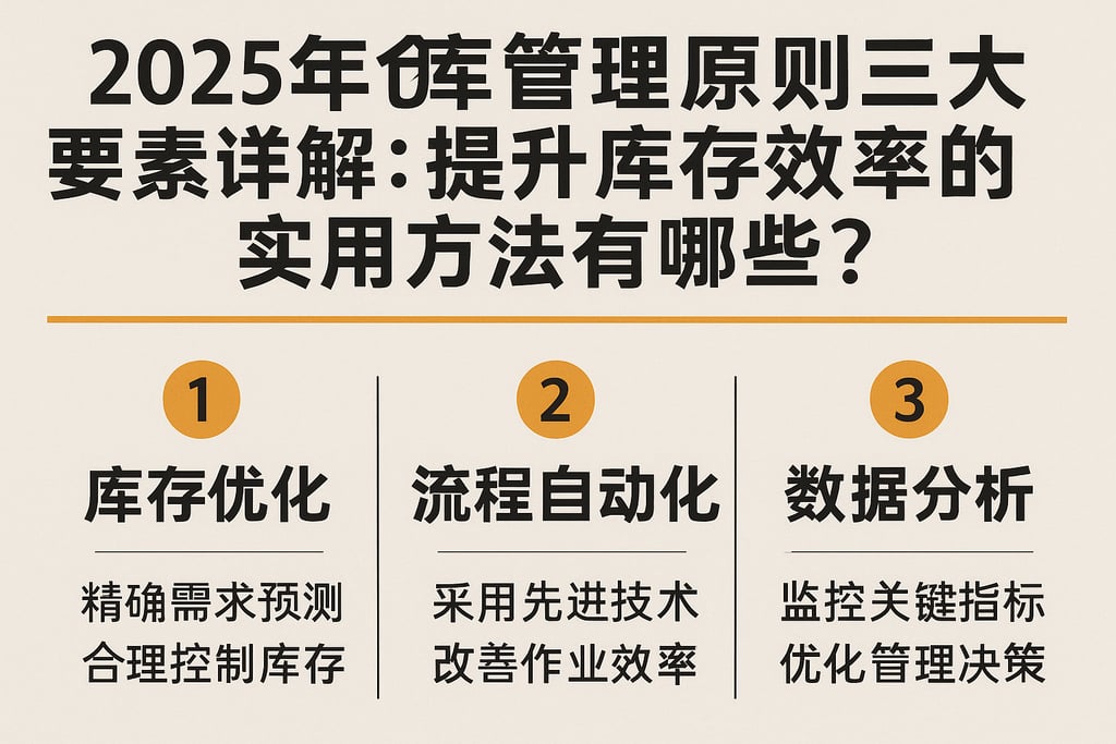 2025年仓库管理原则三大要素详解：提升库存效率的实用方法有哪些？