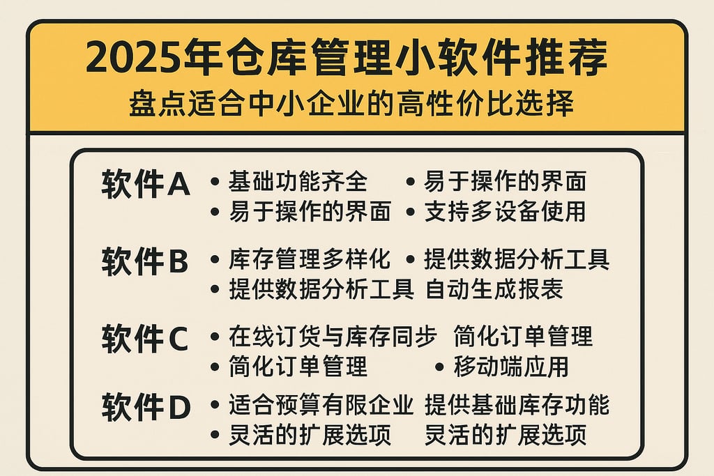 2025年仓库管理小软件推荐：盘点适合中小企业的高性价比选择
