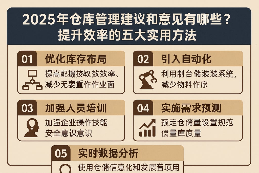 2025年仓库管理建议和意见有哪些？提升效率的五大实用方法