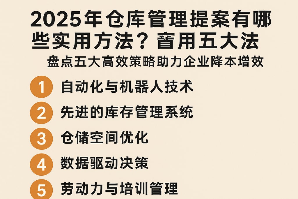 2025年仓库管理提案有哪些实用方法？盘点五大高效策略助力企业降本增效