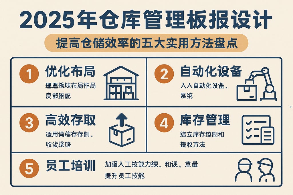 2025年仓库管理板报设计指南：提高仓储效率的五大实用方法盘点