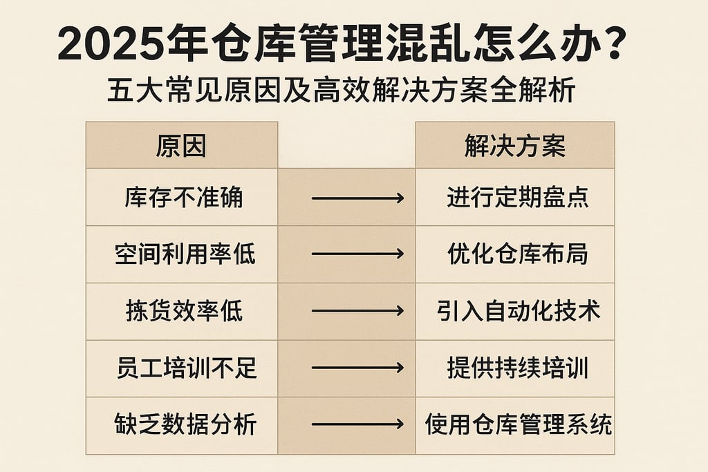 2025年仓库管理混乱怎么办？五大常见原因及高效解决方案全解析