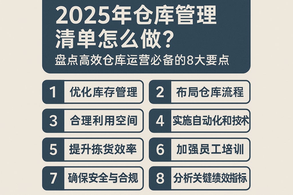 2025年仓库管理清单怎么做？盘点高效仓库运营必备的8大要点