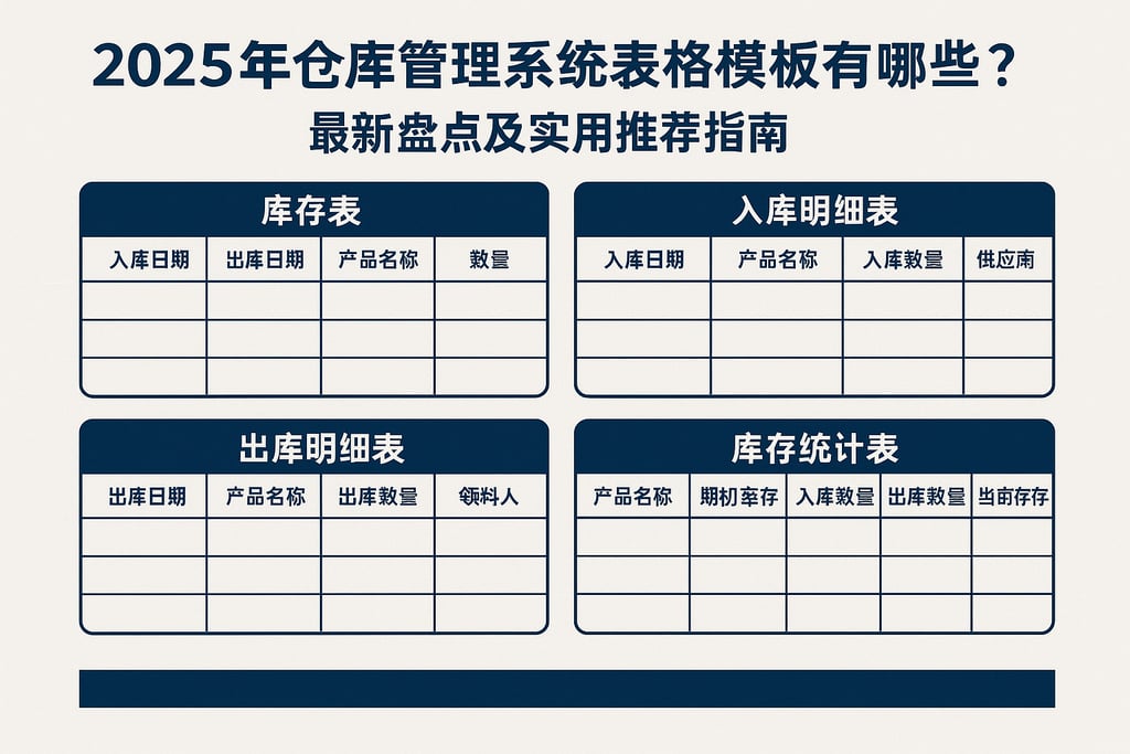 2025年仓库管理系统表格模板有哪些？最新盘点及实用推荐指南