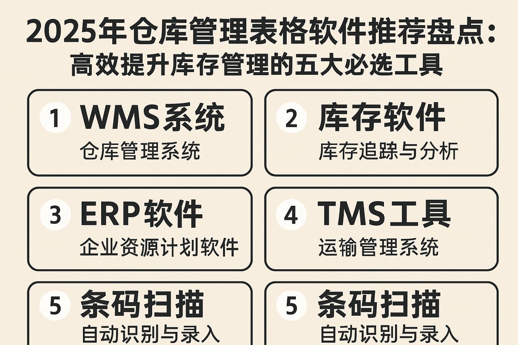 2025年仓库管理表格软件推荐盘点：高效提升库存管理的五大必选工具