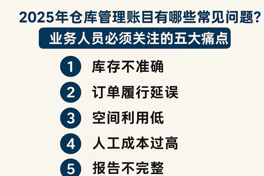 2025年仓库管理账目有哪些常见问题？业务人员必须关注的五大痛点