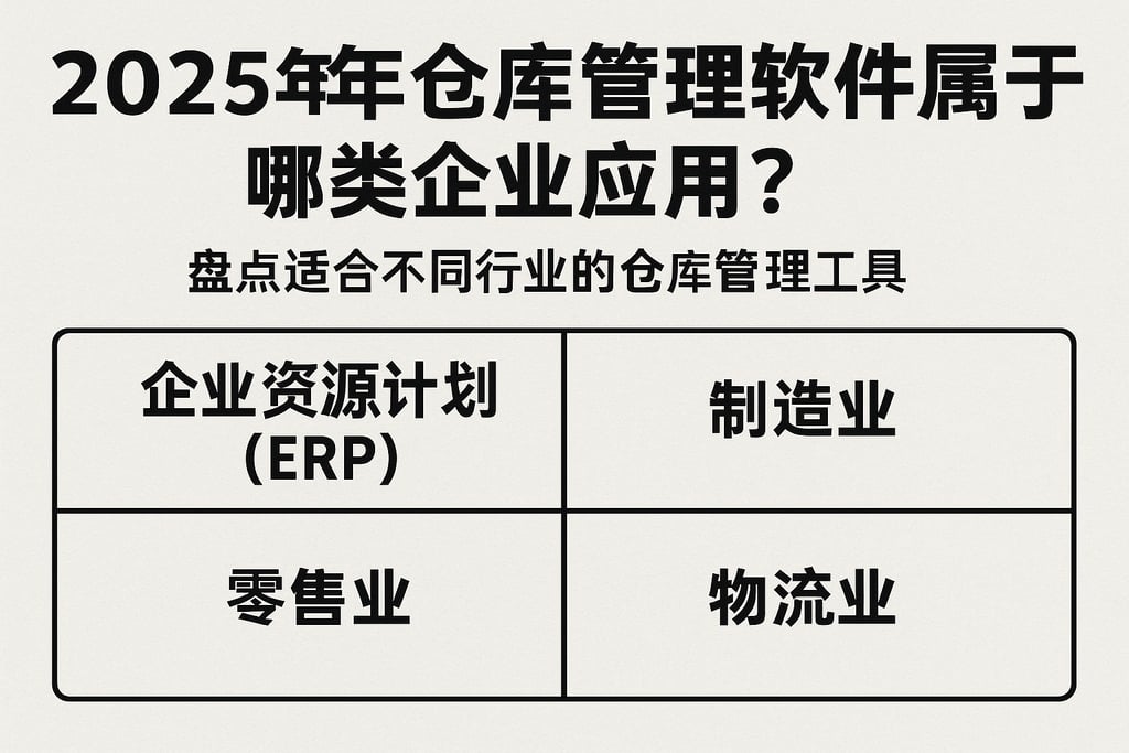 2025年仓库管理软件属于哪类企业应用？盘点适合不同行业的仓库管理工具