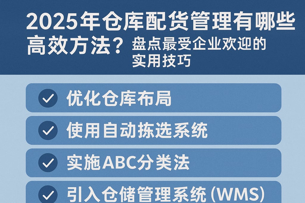 2025年仓库配货管理有哪些高效方法？盘点最受企业欢迎的实用技巧